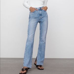 Zara high rise slim flare jeans BNWT
